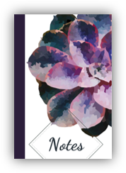 Carnet de note fleur violet