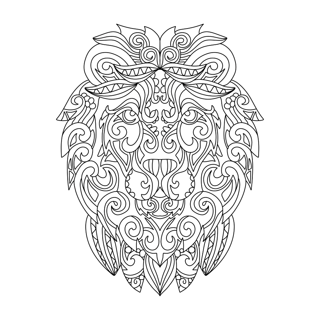 Coloriage de lion a télécharger