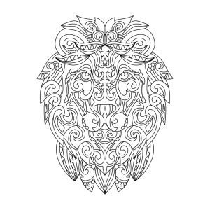 Coloriage de lion a télécharger